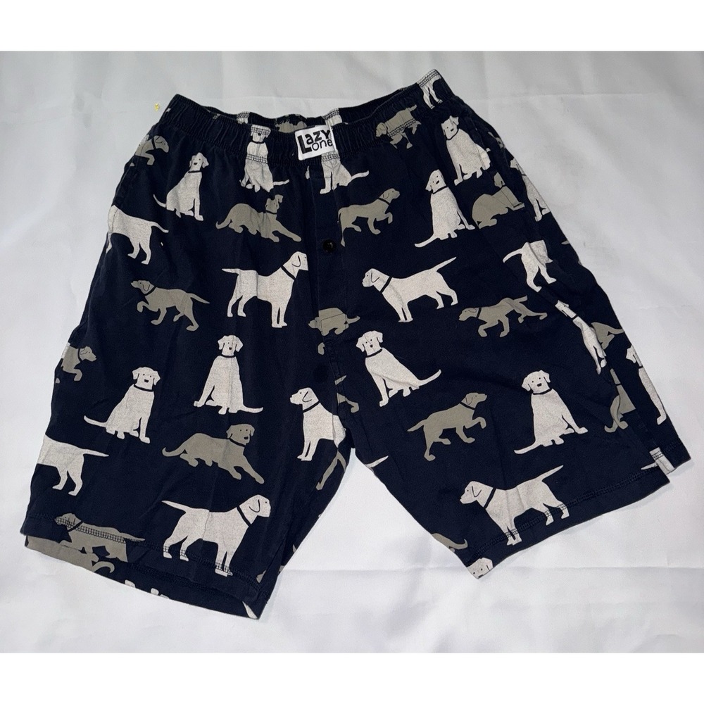 Lazy One Dog  Pajama Shorts Boxers Cotton Loungewear Size L